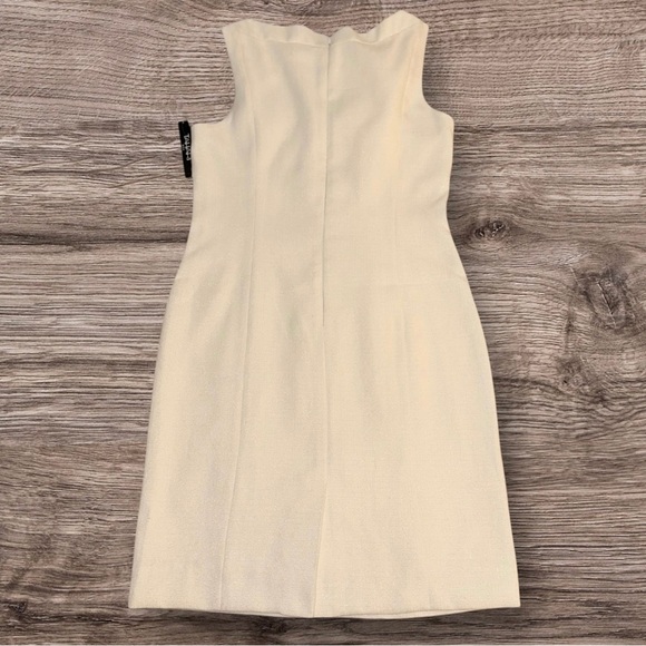TAHARI ASL Women’s Metallic Sheath Sleeveless Ivory Dress ~ Size 6 ~ NWT - Picture 5 of 9